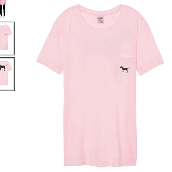 victoria's secret pink campus short sleeve tee